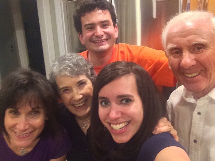 Big family selfie - Me with my mom, brother and grandparents.