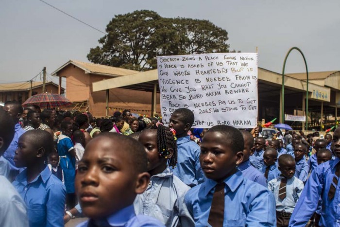 Some children used the march to raise their voice about global issues.