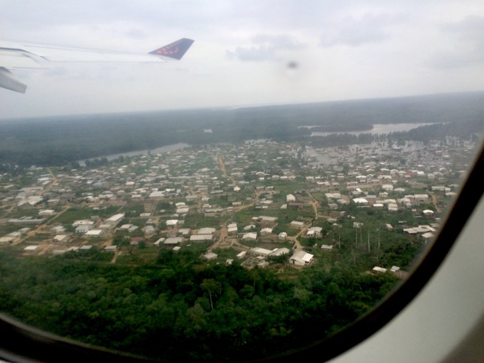 View of Yaounde from the airplane