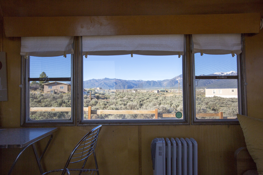 The view from the 1954 trailer where we spent the night.